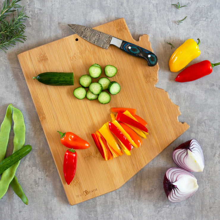 Arizona State Shaped Cutting and Serving Board with Artwork by Fish Kiss™