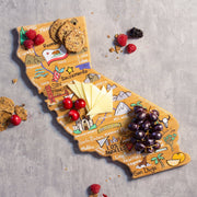 California State Shaped Cutting and Serving Board with Artwork by Fish Kiss™