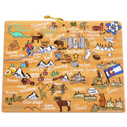 Colorado State Shaped Cutting and Serving Board with Artwork by Fish Kiss™