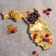 Florida State Shaped Cutting and Serving Board with Artwork by Fish Kiss™