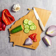 Georgia State Shaped Cutting and Serving Board with Artwork by Fish Kiss™