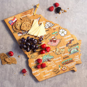 Georgia State Shaped Cutting and Serving Board with Artwork by Fish Kiss™