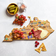 Kentucky State Shaped Cutting and Serving Board with Artwork by Fish Kiss™