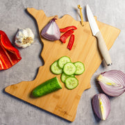 Minnesota State Shaped Cutting and Serving Board with Artwork by Fish Kiss™