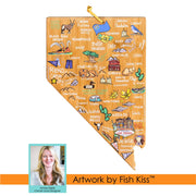 Nevada State Shaped Cutting and Serving Board with Artwork by Fish Kiss™