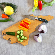 North Carolina State Shaped Cutting and Serving Board with Artwork by Fish Kiss™