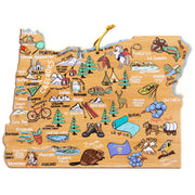 Oregon State Shaped Cutting and Serving Board with Artwork by Fish Kiss™