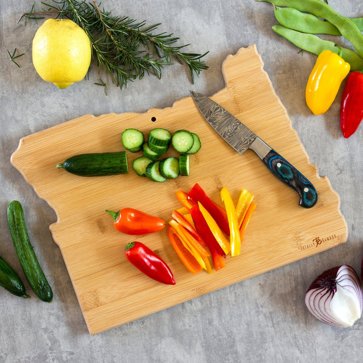 Oregon State Shaped Cutting and Serving Board with Artwork by Fish Kiss™