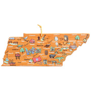 Tennessee State Shaped Cutting and Serving Board with Artwork by Fish Kiss™