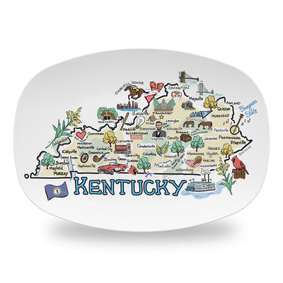 Kentucky Map Platter