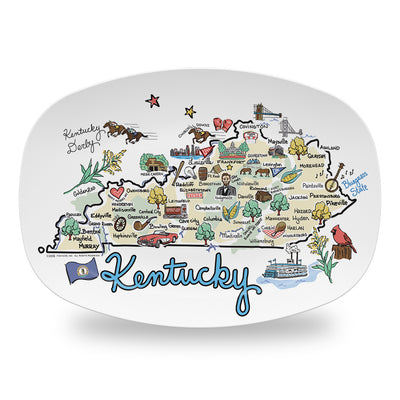 Kentucky Map Platter