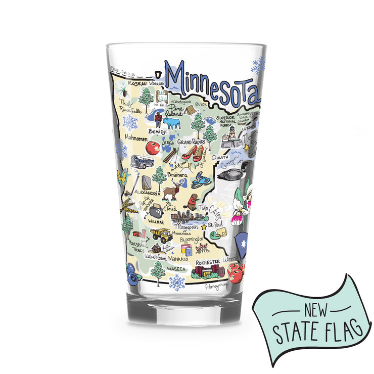 Minnesota 16 oz. Glass