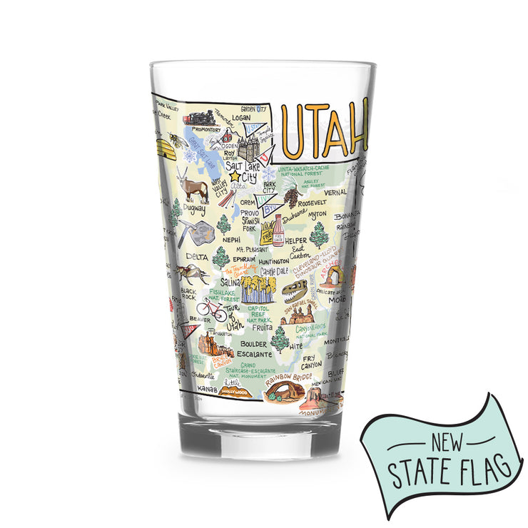 Utah 16 oz. Glass