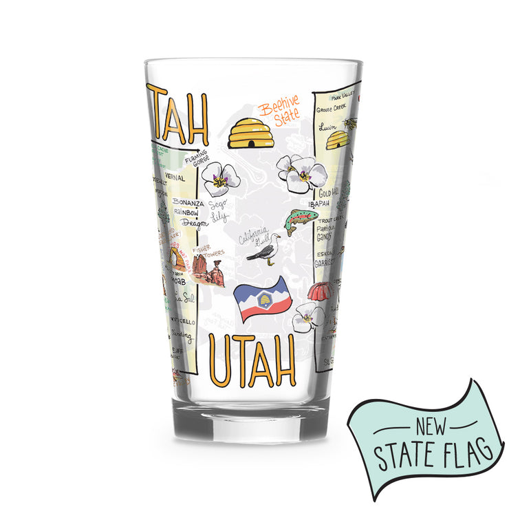 Utah 16 oz. Glass