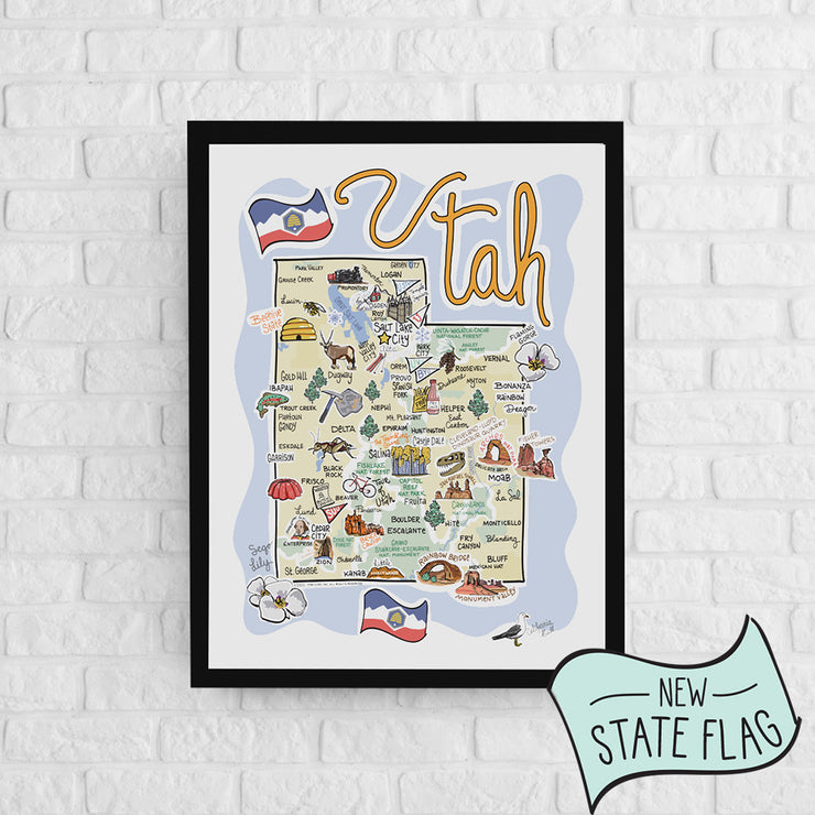 Utah Map Poster