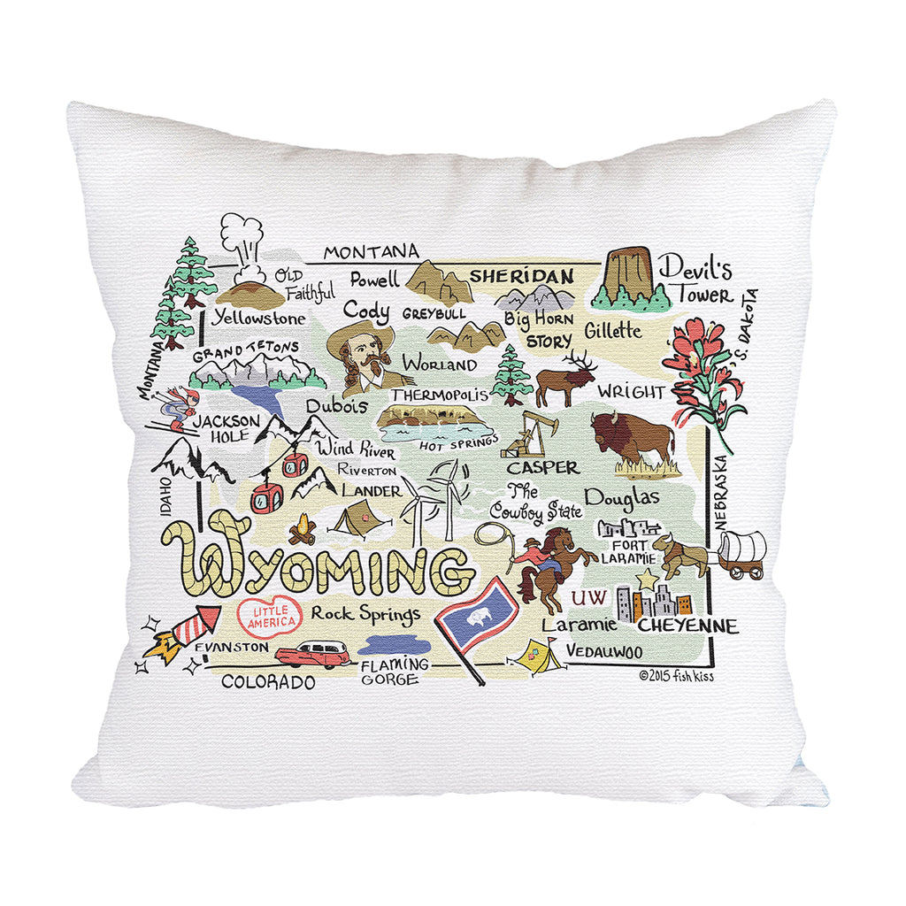 Idaho Map Pillow sold - ID Map Pillow 18x18